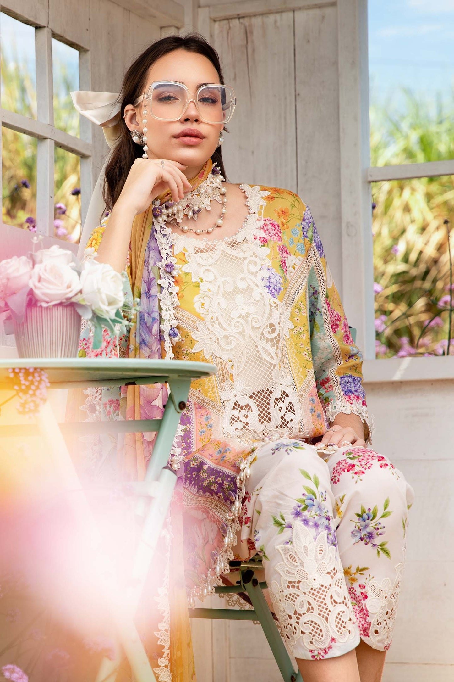 Gulbahar – 3PC Stitched Lawn Suit by JORA PRET